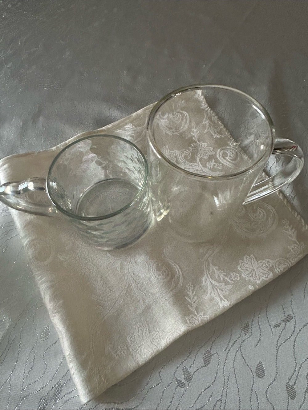 Clear Glass Coffee Mugs - Set of 2